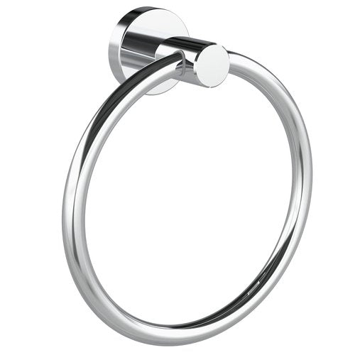 RARXTR Chrome Hand Towel Holder for Bathroom Kitchen Towel Ring Modern Rounded Base Wall Mount SUS304 Stainless Steel