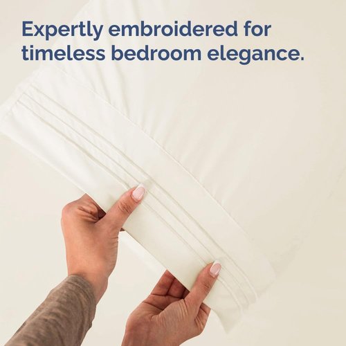 King Pillow Cases by [Brand Name] - Ultra Soft Hotel Quality | Wrinkle-Free, Stain & Fade Resistant - 4 Piece Set in Off White