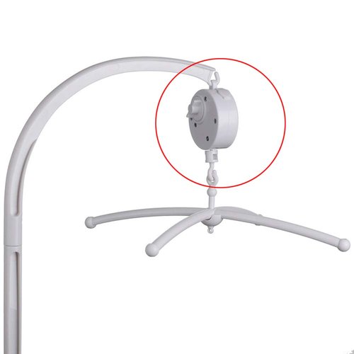 Brahms Lullaby Baby Music Box, Rotary Mobile Crib Bed Bell Toy Windup Musical Gift with Rotating Hook for Babies Boy Girl Kids Children