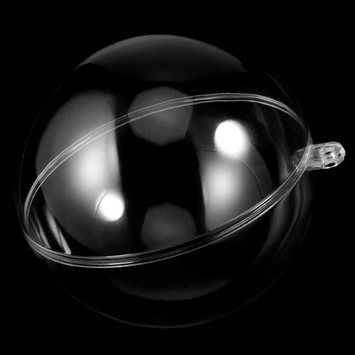 MANCHAP 40 PCS 3.15 Inch Clear Ornament Balls, 80mm Plastic Fillable Sphere, Transparent Acrylic Ball for DIY, Crafts, Wedding Decor