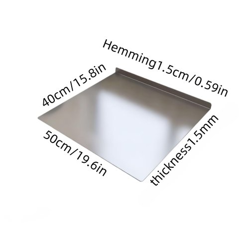 Large Stainless Steel Cutting Board,Suitable for Cutting Meat,Dicing,Vegetables,Fruits,Bread and Baking.ItIsConvenienttoClean,EasytoStoreandCan Be Washed in a Dishwasher ((15.8 * 19.6in))
