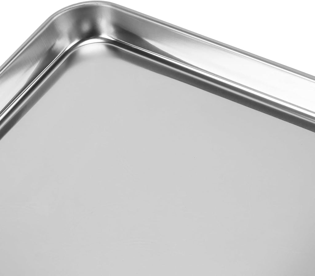 Skiennix Stainless Steel Baking Sheets - 4-Piece Set | Half Sheet Cookie Pans, 17.6 x 12.4 x 1 Inch