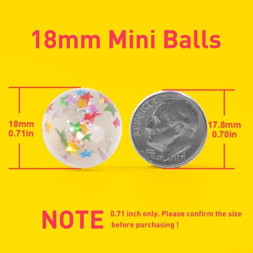 Baarnse 100PCS Colorful Clear Small Bouncy Balls with Gift Box Mixed Colors Bounce Bouncy Balls Party Favors, Carnival Prizes, Birthdays Gift, Easter Gifts (Colorful)