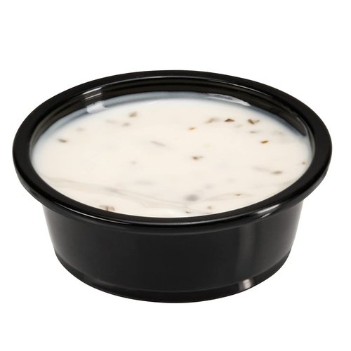 Restaurantware RW Base 1.5 Ounce Sauce Cups 2000 Microwave-Safe Condiment Cups - Crack-Resistant Disposable Black Plastic Portion Cups For Samples Sauces Or Toppings Lids Sold Separately