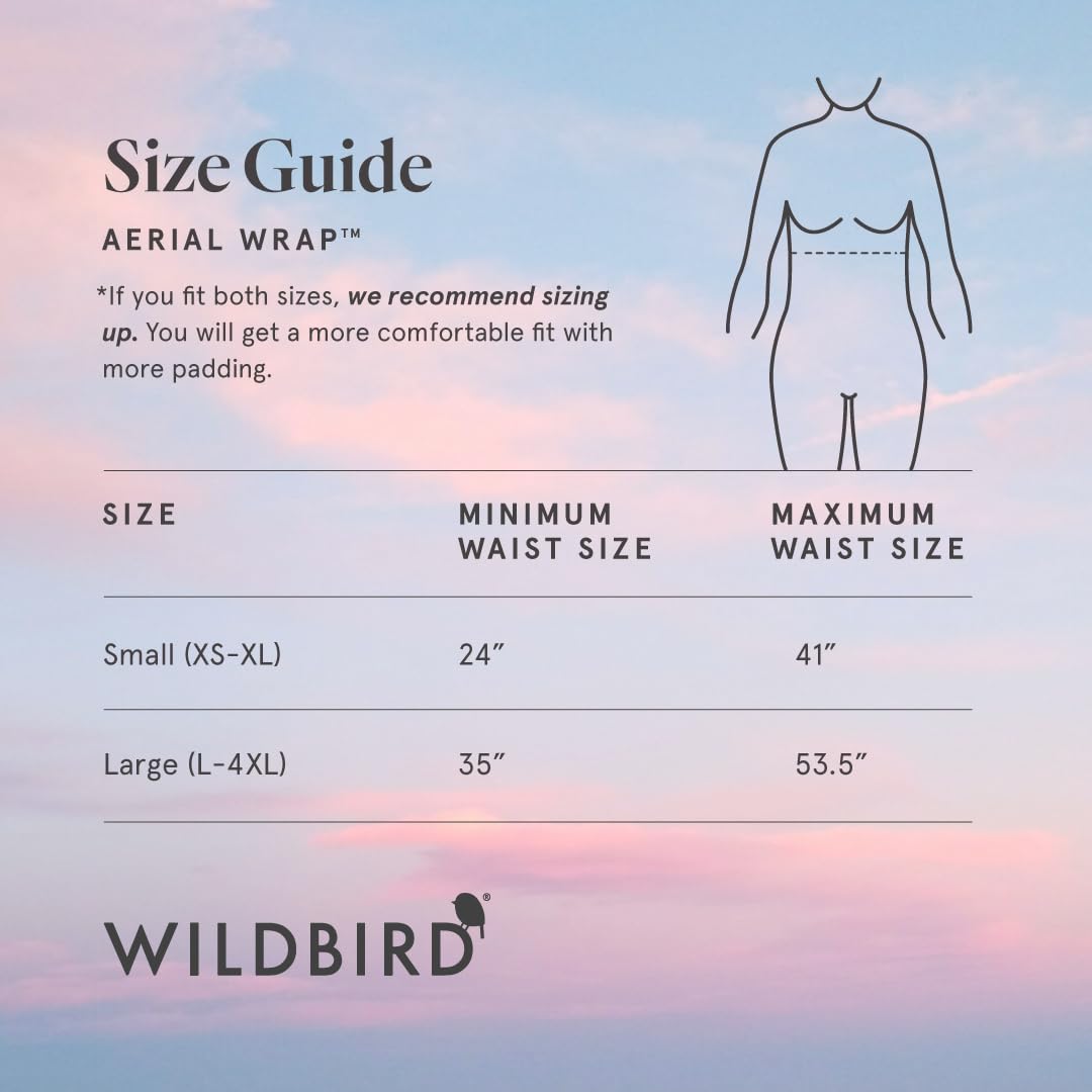 WildBird Newborn Baby Carrier - Aerial Buckle Wrap with Head Support & Padded Waist Belt | Soft Fabric, 0-6 Months