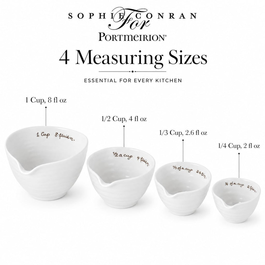 Portmeirion Sophie Conran White Measuring Cups,Set of 4