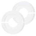 PATIKIL Ceiling Medallion, 2 Pcs 10" OD x 4" ID PU Decorative Ceiling Light Medallion Chandelier Medallion Split Ceiling Light Cover Plate for Ceiling Light Fixtures Fans, White