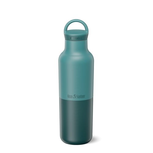 Klean Kanteen Rise Classic Insulated Water Bottle - Keep Drinks Cold for 65 Hours - Stainless Steel - Insulated Water Bottle - Leak & Sweat-Proof - Arch Loop Cap - 20 oz - Brittany Blue