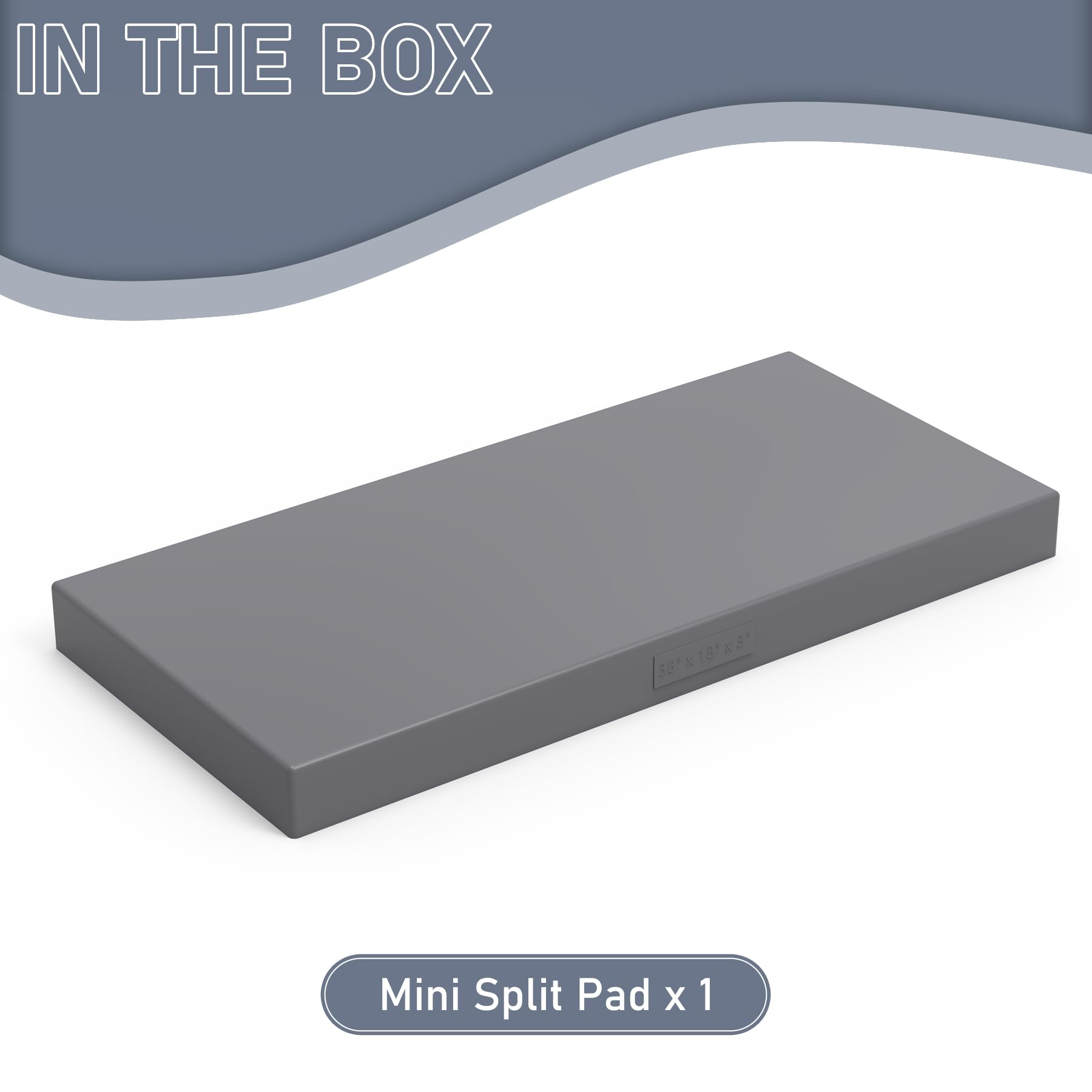 Flamorrow Mini Split Pad for Ductless Mini Split Air Conditioner Heat Pump Systems, 38 x 18 x 3 inches Plastic Equipment Pad for Outdoor Condenser Units