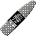 GORILLA GRIP The Original Ironing Board Cover and Pad, Silicone Coating, 400°F Scorch Resistant Thick Padding, Heavy Duty Iron Covers Standard Boards, Hook and Loop Fastener Strap, Dots 15x54