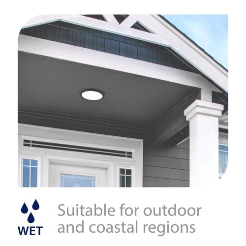 WAC Lighting, Round 11in LED Energy Star Flush Mount 3000K in Black