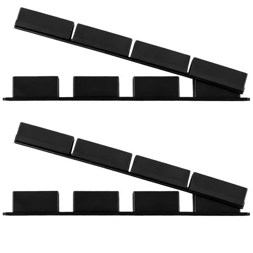 Lounsweer 2 Pack Vacuum Cleaner Magnet Strip Black 12" Replacement Vacuum Cleaner Magnet Bar with Removable Cover and Screws for Upright Vacuums