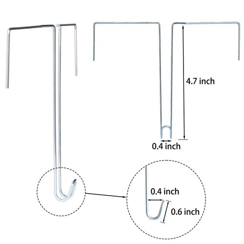 HHTHH 8 pcs Mini Hooker, Door Hooks, Adjustable Width Door Hanger Wreath Hook for Door or Fence
