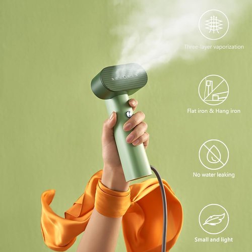 Nexdoo G6 Portable Steamer - 2-in-1 Clothes Iron with 10 Minutes Continuous Steam | Lightweight 0.7lbs, Pink