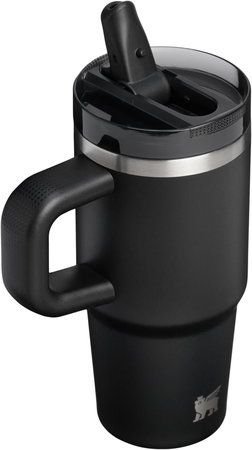 STANLEY Quencher ProTour Tumbler - 14 oz Insulated Stainless Steel Cup with Leakproof Lid & Built-In Straw | Black 2.0