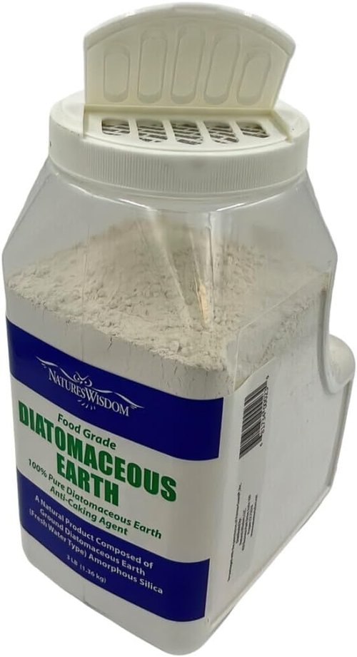 Natures Wisdom Diatomaceous Earth - Food Grade 3 lb Jar for Natural Pest Control & Health Benefits