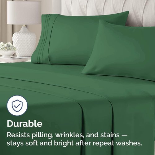 King Standard Pillow Cases by King - Ultra-Soft Hotel Quality, Fade-Free & Wrinkle Resistant - Emerald Green, Set of 2