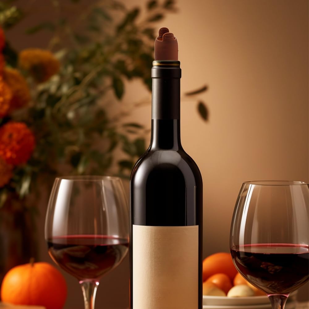 Silicone Wine Stopper for Wine Bottle, 2026 New Reusable Seal Cover for Wine, Champagne Beer, Keep Drinks Fresh (8)