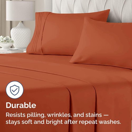 King Pillow Cases by [Brand Name] - Ultra Soft Hotel Quality Covers | Comfy, Wrinkle-Free, 2-Piece Set in Terracotta