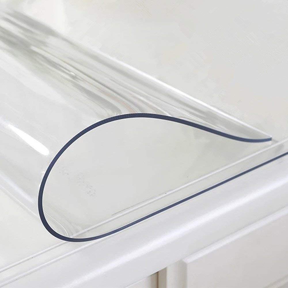 Restaurantware-Table Tek 60 x 36 Inch Table Top Protector, 1 Rectangle PVC Protector - 1.5mm Thick, Waterproof, Clear Plastic Dining Cover, Heavy-Duty, No-Slip Cover