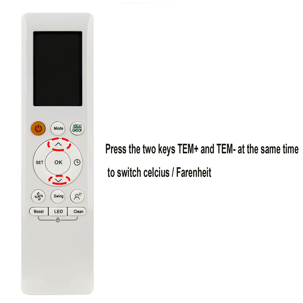 RG10A-BGEF Replace AC Remote Control Compatible with Midea/Carrier/SystemAir Air Conditioner RG10A-BGEF RG10A/BGEF RG10A(B2S)/BGEF RG10A5(B1)/BGCEFU1 RG10A(E2S)/BGEFU1 RG10A1(E2S)/BGEF