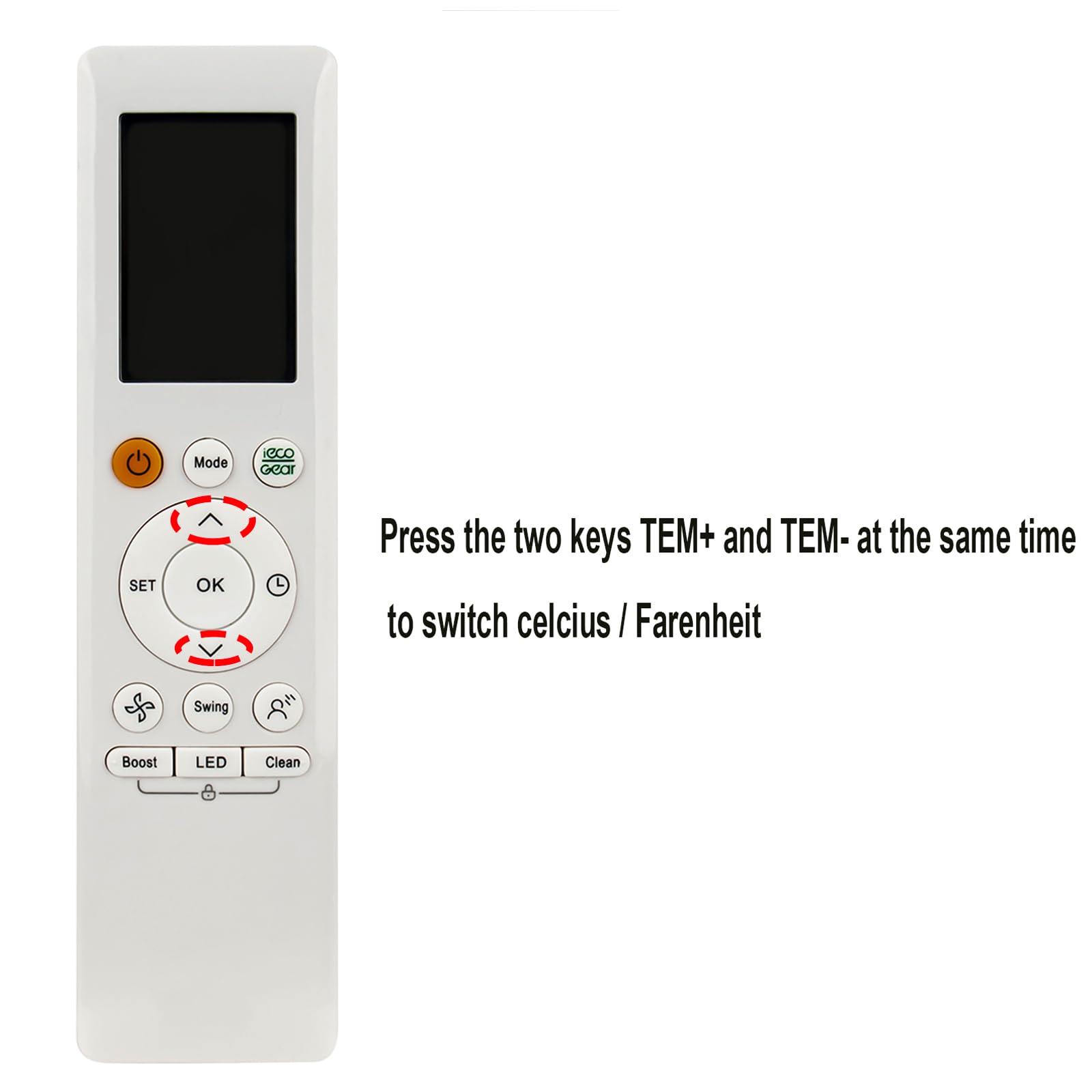 RG10A-BGEF Replace AC Remote Control Compatible with Midea/Carrier/SystemAir Air Conditioner RG10A-BGEF RG10A/BGEF RG10A(B2S)/BGEF RG10A5(B1)/BGCEFU1 RG10A(E2S)/BGEFU1 RG10A1(E2S)/BGEF
