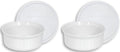CorningWare Round French White Casserole Dishes - 16oz with Plastic Lids (Set of 2)