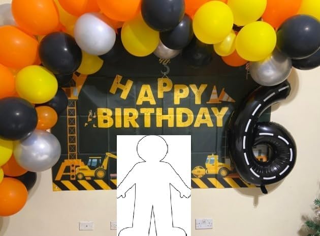 Number 6 Balloon - 40 Inch Black 6th Birthday Decoration for Men & Women | Perfect for Anniversaries & Graduations