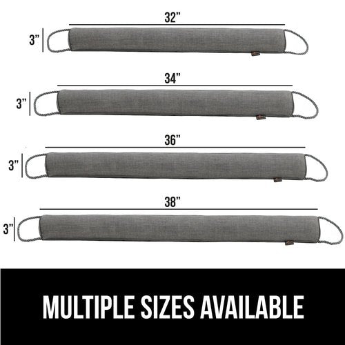 GORILLA GRIP Door Draft Stopper for Bottom of Doors, Sweep Weather Stripping Seal Noise, Cold Air Blocker, Soundproofing, Warmth Sealer, Easy Install Gap Filler, Home Essentials, 32 Inch, Gray
