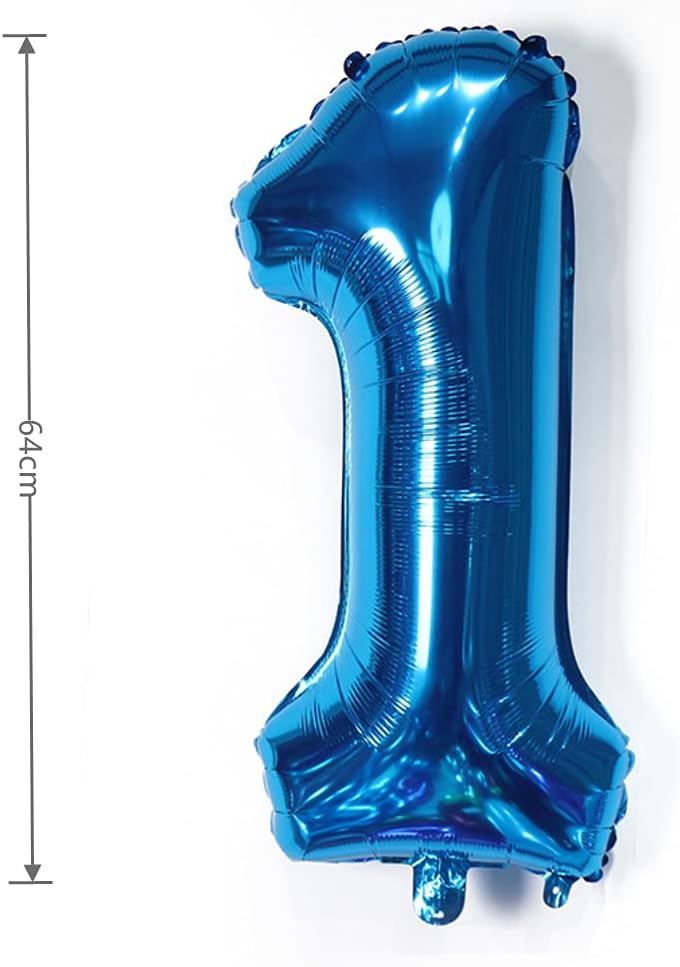 YPSelected 32-Inch Blue Helium Number Balloon - Perfect for Birthday & Wedding Celebrations (0-9)