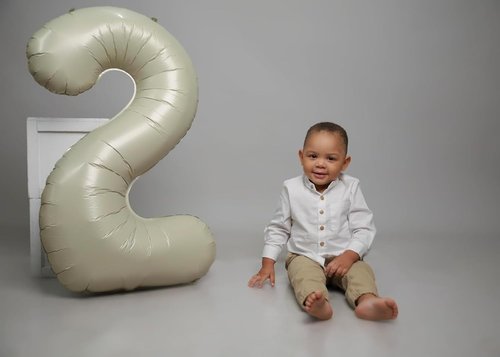 Balloon Numbers - 40 Inch Cream White Number Balloons for 5th Birthday & Wedding Decor