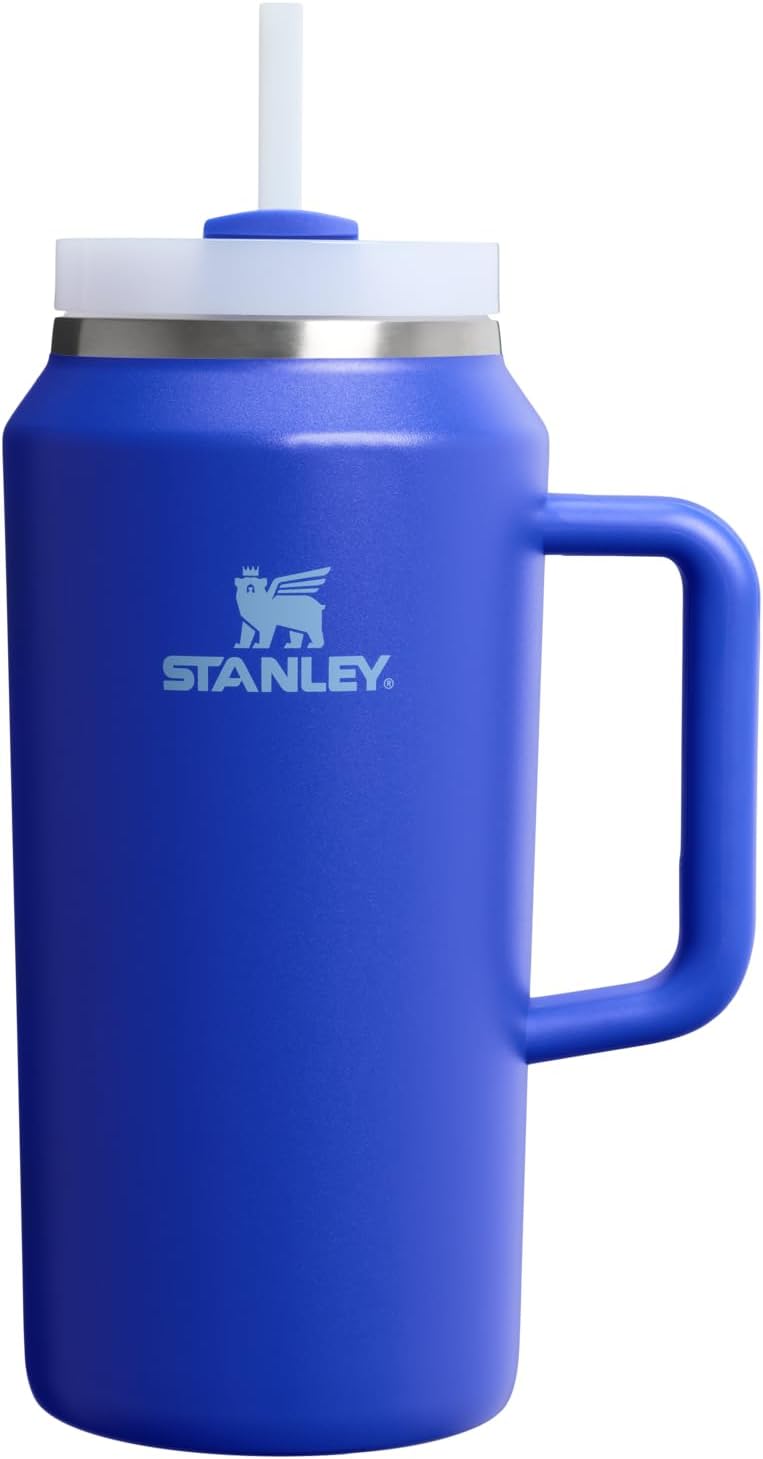 STANLEY Quencher H2.0 Tumbler - 64 oz Insulated Stainless Steel with Handle & Straw | BPA-Free Cobalt