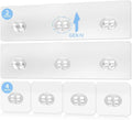 Elegant Shower Caddy - 6 PCS Strong Waterproof Adhesive Hooks & Strips for Bathroom Storage