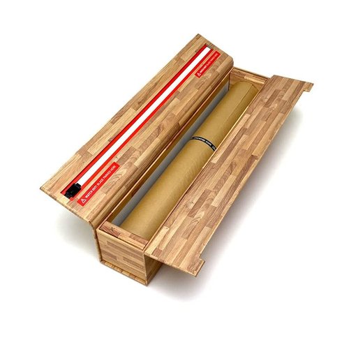 ChicWrap Butcher Block Parchment Paper Dispenser - Includes 15"x 164' (205 Sq.Ft) Roll Unbleached Baking, Cooking & Culinary Paper - Reusable Dispenser w/Slide Cutter - Kosher Certified