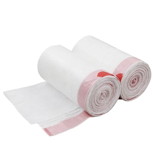 Doryh 7 Gallon White Drawstring Trash Bags, Medium Garbage Bags, 2 Rolls/120 Counts