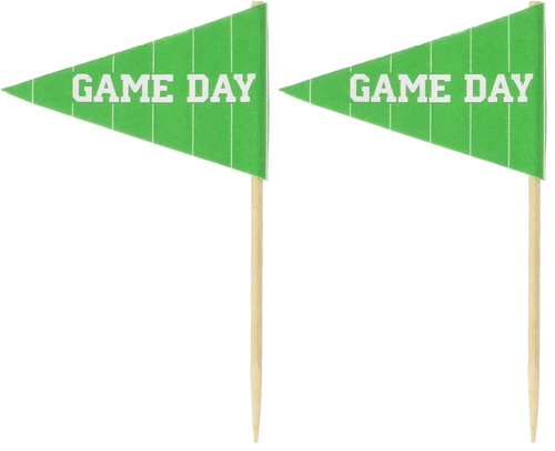 Beistle 100-Pack Game Day Football Picks for Parties, 2-1/2-Inch