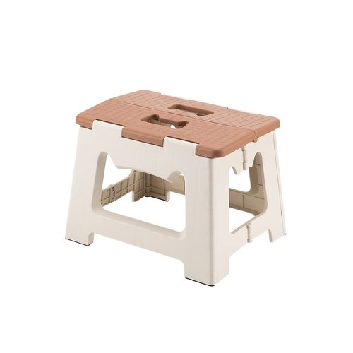 M Crumt Kitty Folding Stool, 9 Inches, Non-Slip Folding Step Stool,Great for Kitchen, Bathroom, Bedroom, Kids or Adults (Khaki) (Khaki)