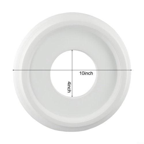 Ceiling Medallion 10cm Inner Hole 3cm Thickness, Waterproof Decorative Plate for Ceiling Fan Light Fixtures and Chandeliers, for Home Decor Light Trim 25cm Outer Diameter