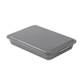 GoodCook Everyday Baking Pan with Metal Lid Nonstick Warp-Resistant Heavy-Gauge Steel Construction Even-Heating Oblong Cake Pan with Solid Oven-Safe Cover, 9x13-Inch, Gray