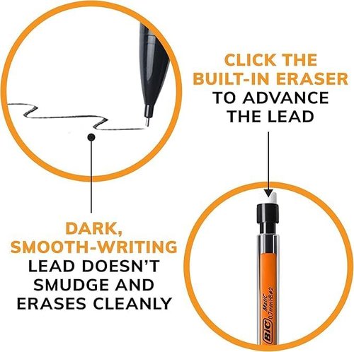 BIC Xtra Smooth Mechanical Pencil - 0.7 mm Medium Point, Refillable & Retractable | 40-Count Pack