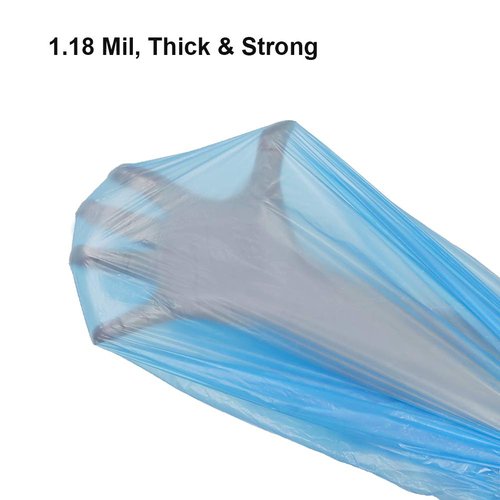Compostable Trash Bags, 13-15 Gallon Biodegradable Trash Bags Recycled Garbage Bags Unscented Wastebasket Liners for Kitchen Office(75 Counts, Blue)