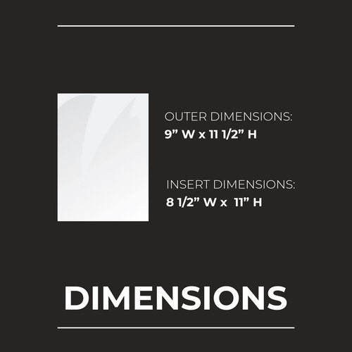 Risch Double-Sided All Clear Vinyl Menu Cover | Two-Sided 2 View Plastic Menu Holder | Slip in Top-Loading Cover | Wipeable, Reusable | 8.5” x 11” | 12-Gauge | Pack of 24