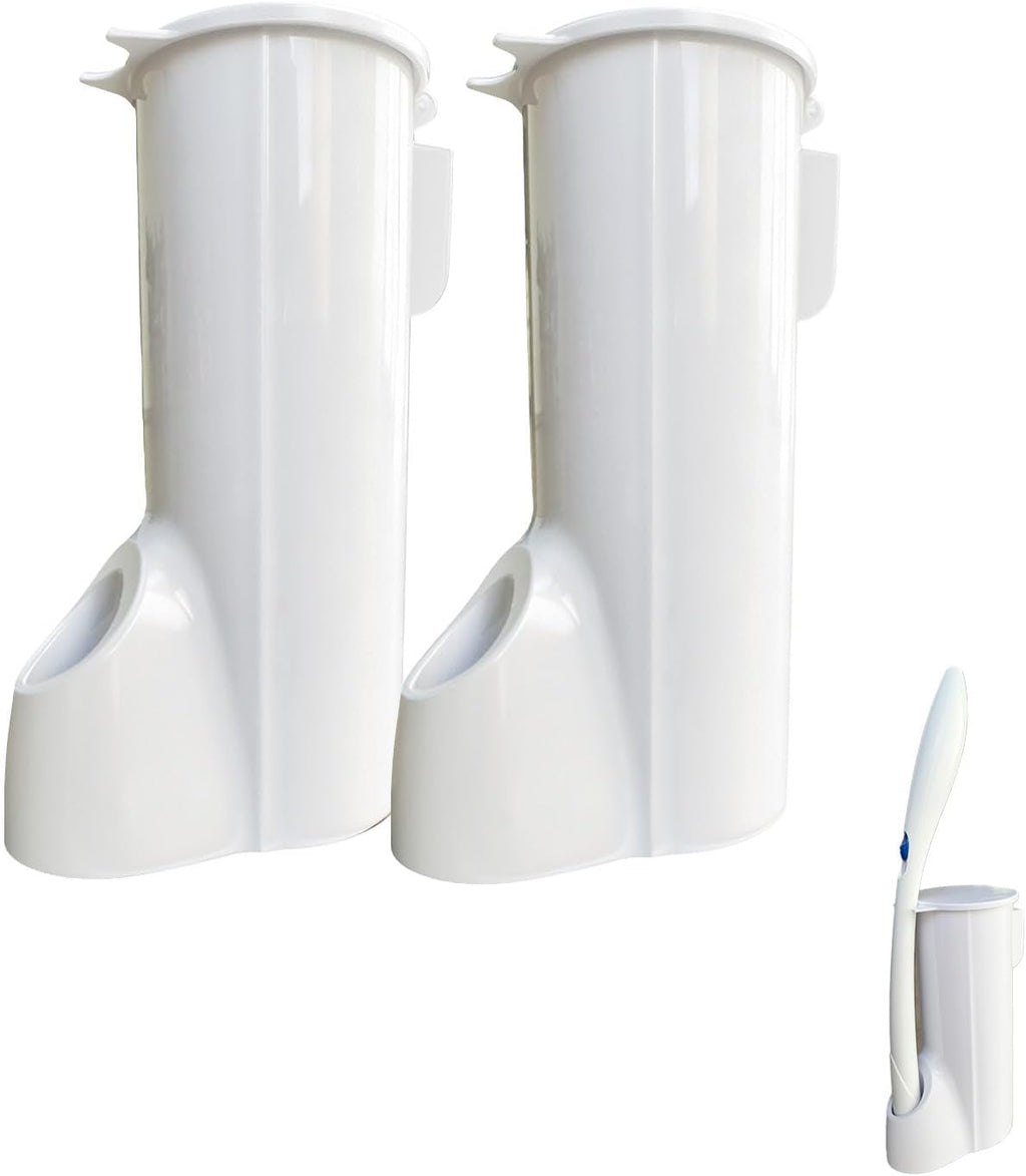 Skiennix Toilet Wand Caddy Holder - Disposable Brush Kit for Easy Toilet Cleaning | Wall Mounted Storage