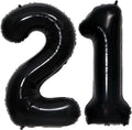 GOER Jumbo Number 12 Balloons - 42 Inch Foil Helium Balloons for 12th Birthday Party Decor | Black