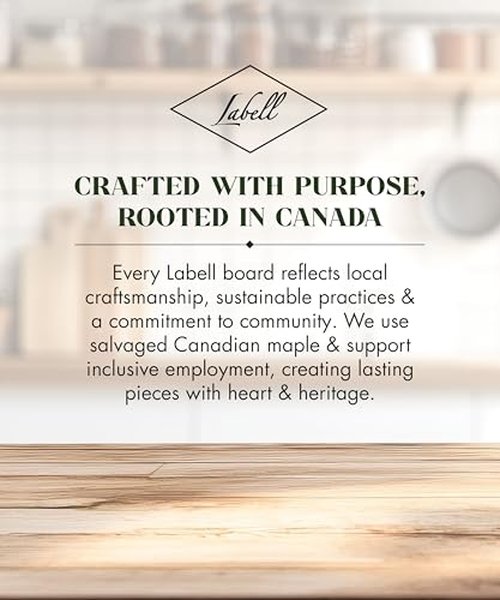 Labell Large Canadian Maple End Grain Cutting Board, Large Chopping Board for Food Prep, Natural & Durable for Charcuterie, Serving & Styling - 18" x 24" x 0.75"