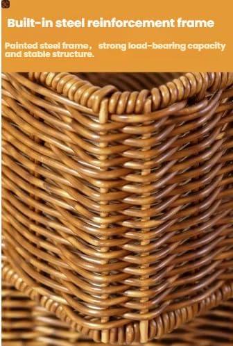 Regine Switzerland Plastic Storage Baskets - Durable Water-Resistant Organizers for Shelves & Cabinets | Set of 2, Dark Brown