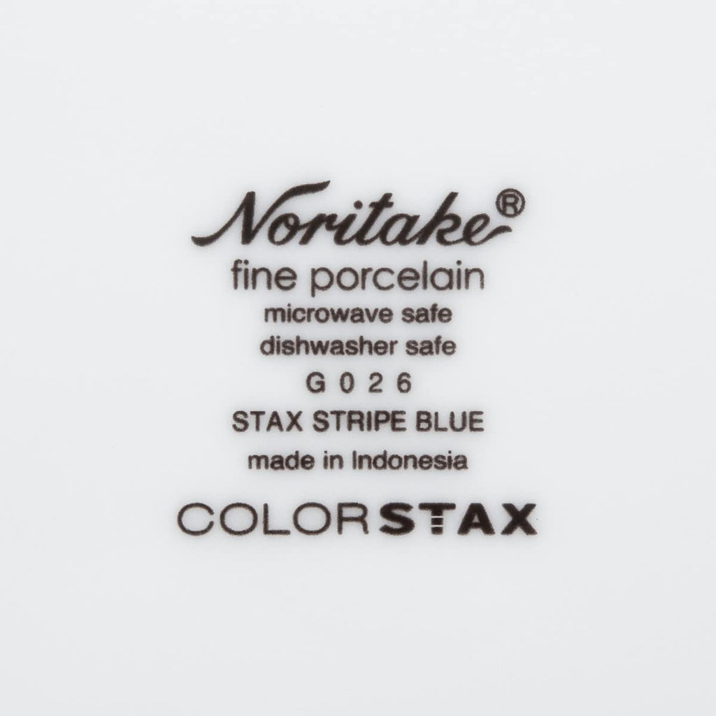 Noritake ColorStax Stripe Blue 12-Piece Dinnerware Set, Service for 4