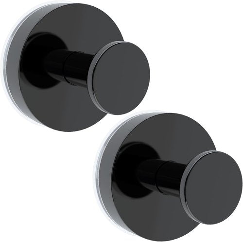 Black Wreath Hanger - 22LB Strong Suction Cup Hook for Indoor/Outdoor Decor | Reusable for Holidays