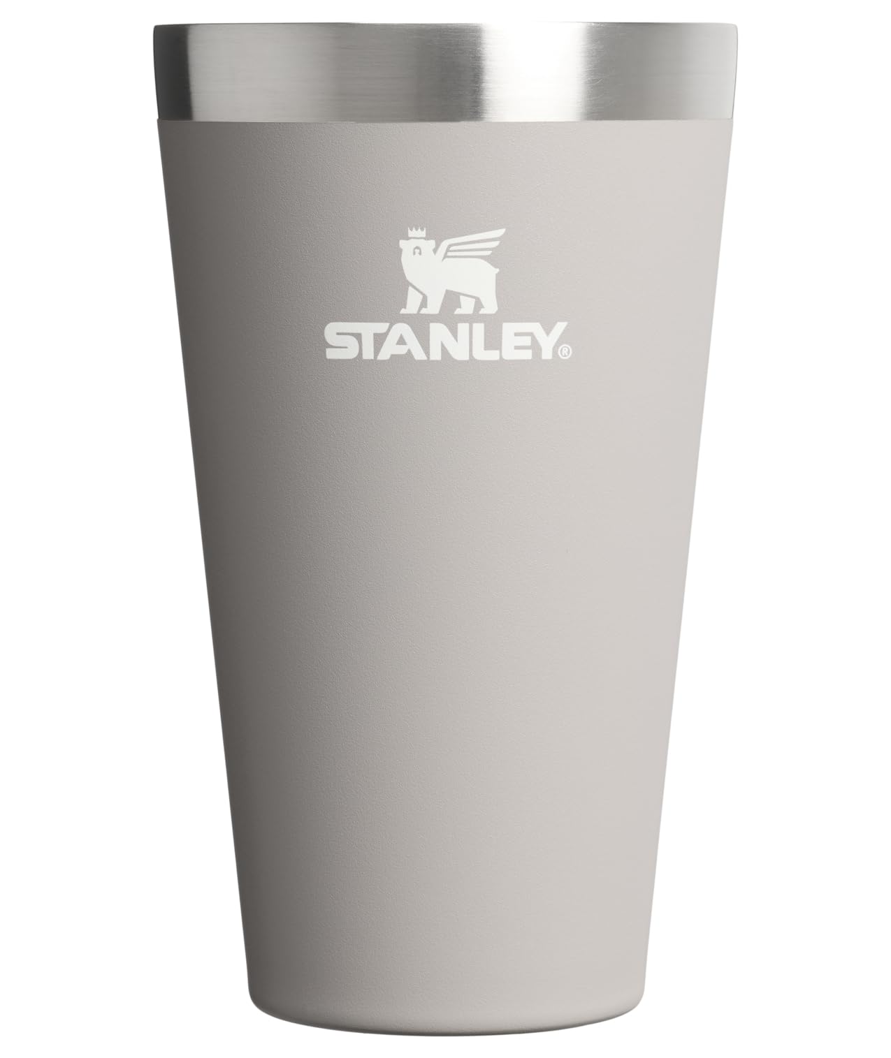 STANLEY Adventure Stacking Beer Pint Glass 16oz | Stackable Drinking Cup for Cold Beverages | Dishwasher Safe | Insulated Stainless Steel Tumbler | BPA-Free | Limestone