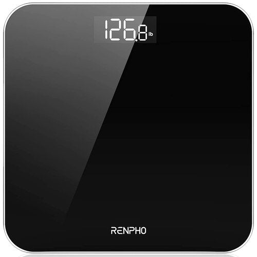 RENPHO Scale for Body Weight, Mechanical Bathroom Weighing Scale, Highly Accurate & Measures Weight up to 400 lb/180kg, Batteries Included, 10.2"/260mm, Black-Core 1S